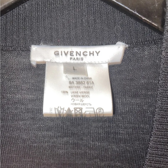 Water fall  cardigan Givenchy wool  large where with a broach as is look at pic - Picture 2 of 7